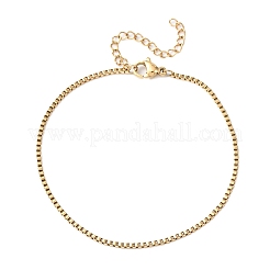 304 Stainless Steel Box Chain Bracelets&nbsp;BJEW-C134-01E-G