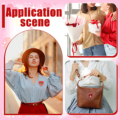 4Pcs 4 Styles Heart Polyester Embroidered Cloth Patch&nbsp;PATC-NB0001-67B