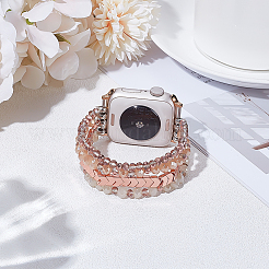 1Pc Fashion Non-Magnetic Synthetic Hematite Stretch Strap Connector Watch Band&nbsp;DIY-ME0001-49