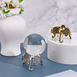 2Pcs 2 Colors Alloy Crystal Ball Holder&nbsp;AJEW-GA0009-66