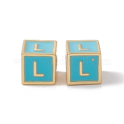 Rack Plating Brass Enamel Beads&nbsp;KK-B060-04G-06L