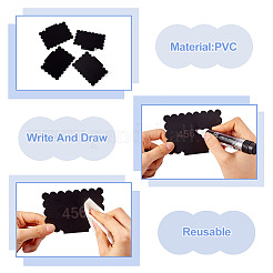 Erasable PVC Food Label Display Chalkboard Clip&nbsp;AJEW-TAC0034-06
