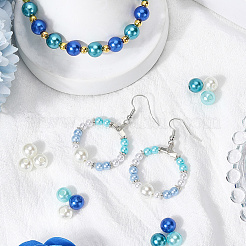1200Pcs 4 Style ABS Plastic Imitation Pearl Round Beads&nbsp;DIY-SP0004-65