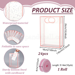 24Pcs PP Plastic Gift Tote Bags&nbsp;ABAG-GA0001-14B
