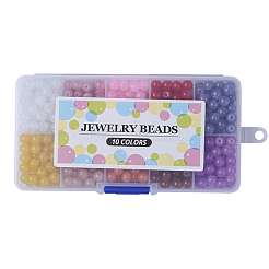 Imitation Jade Glass Beads Strands&nbsp;DGLA-X0007-8mm-02