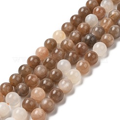 Natural Multi-Moonstone Beads Strands&nbsp;G-J157-8mm-06
