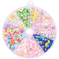 70G 10 Styles Handmade Polymer Clay Cabochons&nbsp;CLAY-SW0001-03B
