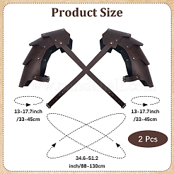 1Pc Medieval PU Leather Double Shoulder Armor&nbsp;AJEW-CL0002-44