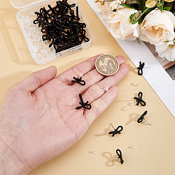 42Pcs Bowknot Spray Paint Alloy Stud Earring Findings&nbsp;EJEW-ME0001-26B