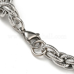 Non-Tarnish 201 Stainless Steel Rope Chain Bracelets&nbsp;STAS-Z056-14P