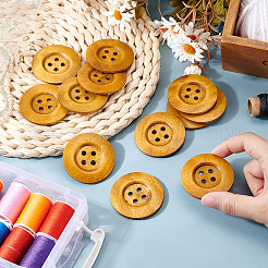 40Pcs Wood Buttons&nbsp;BUTT-OC0001-53A