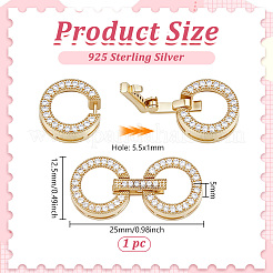 1Pc 925 Sterling Silver Fold Over Clasps&nbsp;STER-BC0004-51