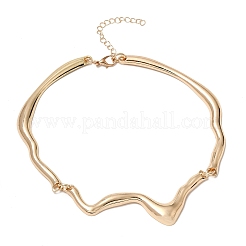 Alloy Flow Water Choker Necklaces for Women&nbsp;AL-CBA9074-01G