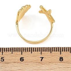 Brass Adjustable Cuff Rings for Women&nbsp;RJEW-B132-02B-G