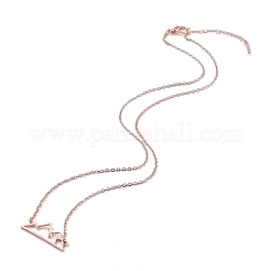 304 Stainless Steel Alps Pendant Necklaces&nbsp;LS-NJEW-Z001-01RG