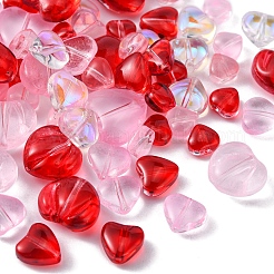 80Pcs 13 Style Transparent Spray Painted Glass Beads&nbsp;GLAA-FS0001-30
