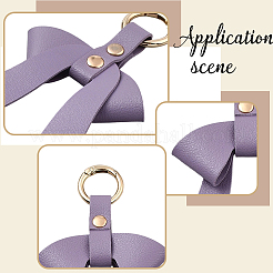 Bowknot PU Leather & Alloy Keychain&nbsp;KEYC-WH20026-05D