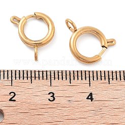 Ion Plating(IP) 304 Stainless Steel Spring Ring Clasps&nbsp;STAS-E104-09E