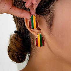 Triangle Alloy Enamel Stud Earrings&nbsp;FS-WG49E79-01