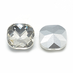 Pointed Back Glass Rhinestone Cabochons&nbsp;RGLA-T032-12x12mm-01