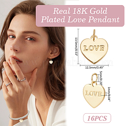 16Pcs Brass Charms&nbsp;KK-ME0002-15
