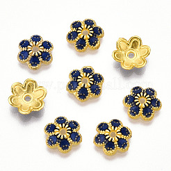 6-Petal Alloy Enamel Bead Caps&nbsp;X1-ENAM-TAC0023-05