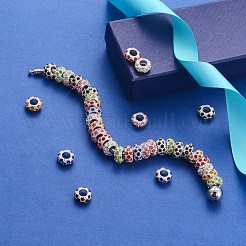 Silver Color Plated Alloy Rhinestone European Beads&nbsp;CPDL-X0001-02