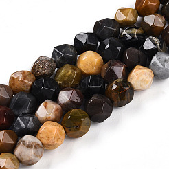 Natural Petrified Wood Beads Strands&nbsp;G-T139-8mm-52