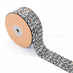 10 Yards Polyester Ribbon with Metallic Trimming&nbsp;OCOR-TAC0034-01