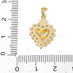 Brass Micro Pave Cubic Zirconia Pendants&nbsp;KK-I352-27G