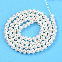 Baking Paint Pearlized Glass Pearl Bead Strands&nbsp;HY-N002-4mm-A11
