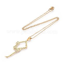 201 Stainless Steel Pendant Necklaces&nbsp;LS-NJEW-S105-JN617-45-2