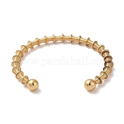304 Stainless Steel Open Cuff Bangle&nbsp;BJEW-D021-01A-G