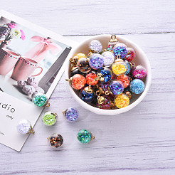 45Pcs 15 Colors Glass Ball Pendants&nbsp;GLAA-YW0001-17