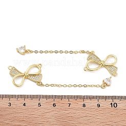 Rack Plating Brass Micro Pave Clear Cubic Zirconia Big Pendants&nbsp;KK-Z064-12G-01