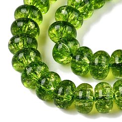 Baking Paint Transparent Glass Beads Strands&nbsp;DGLA-N005-12B