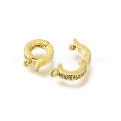 Rack Plating Brass Micro Pave Clear Cubic Zirconia Enhancer Shortener Bails&nbsp;KK-F883-12G