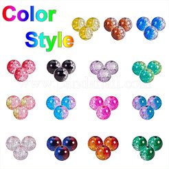 Spray Painted Crackle Glass Beads&nbsp;CCG-PH0002-12