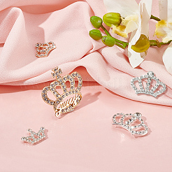 10Pcs 5 Style Alloy Rhinestone Cabochons&nbsp;ALRI-SC0001-18