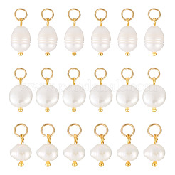 60Pcs 3 Styles Natural Cultured Freshwater Pearl Pendants&nbsp;PALLOY-CW00002