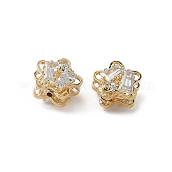 Brass Micro Pave Cubic Zirconia Beads&nbsp;KK-S336-08G-A