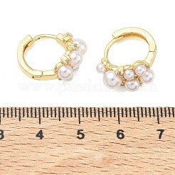 Brass Micro Pave Cubic Zirconia Hoop Earrings for Women&nbsp;EJEW-A168-17G