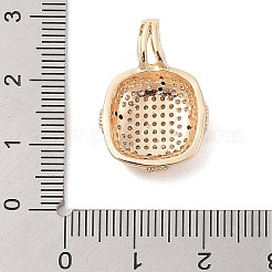 Brass Micro Pave Cubic Zirconia Pendants&nbsp;KK-S388-15G