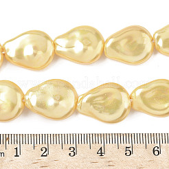 Electroplate Opaque Glass Imitation Pearl Strands&nbsp;EGLA-D302-02E