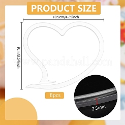 8Pcs Acrylic Heart Yarn Storage Ring&nbsp;TOOL-BC0002-81