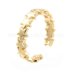 Adjustable Brass Cuff Rings&nbsp;RJEW-M135-04G