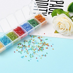 3500Pcs 7 Colors 12/0 Glass Round Seed Beads&nbsp;SEED-YW0001-20