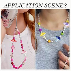10Pcs 5 Colors Opaque Acrylic Beads&nbsp;MACR-FS0002-44