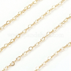 Brass Heart Link Chains&nbsp;CHC-D026-15C-G