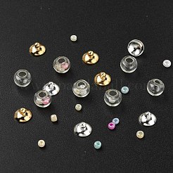 40Pcs 2 Colors Brass Bead Cap Pendant Bails&nbsp;KK-YW0002-90